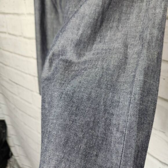Elevenses Womens Gray Cotton Textured Wide Leg Pants Size 6 - Picture 10 of 12
